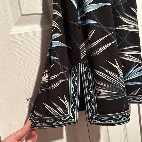 White House Black Market Midi Teal Palm Print Sheath Dress NWT - Picture 5 of 6
